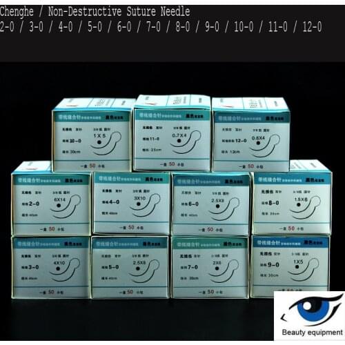 Ningbo Chenghe microsurgical non-invasive suture needle with black nylon thread vascular nerve suture