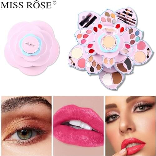 MISS ROSE Rotary powder cake large plum blossom make-up plate cross border multifunctional makeup set full set