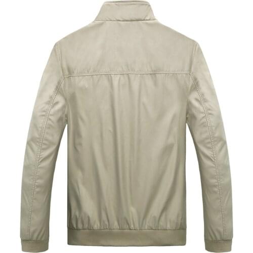 New Fashion Man 2020 Autumn Casual Slim Thin Jacket Long Sleeve Stand Collar Veste Homme Plus Size M-5XL HJ640