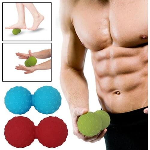 Silicone Peanut Massage Ball Body Fascia Relaxation Yoga Exercise Relieve Fitness Balls High Density Muscle Relieve Massage Ball