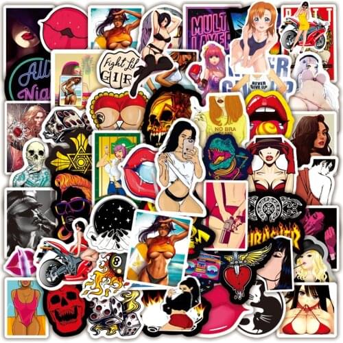 10/30/50/100PCS Anime Hentai Sexy Pinup Bunny Girl Waifu Decal Stickers Skateboard Car Luggage Laptop Phone Cool Sticker Kid Toy
