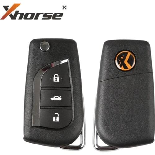 Xhorse VVDI2 For Toyota Universal Remote Key 3 Buttons Xhorse XKTO00EN Wire Remote Key XKTO00EN 1 Piece