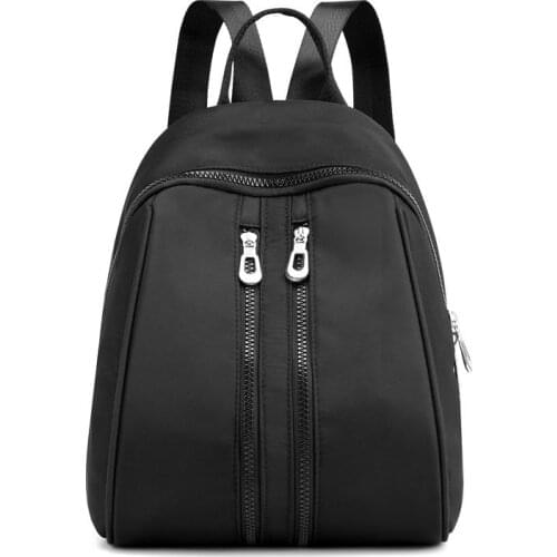 Female Pack High Quality Nylon Backpack Fashion Bagpack Shoulder Back Bag Simple Backpacks for Girls Portable Bookbag