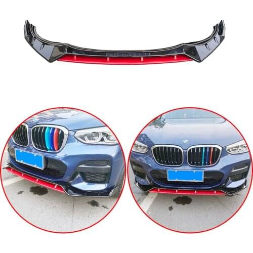 For BMW X3 G01 X4 G02 2018 2019 2020 4PCS Front Bumper Lip High Quality ABS Material Splitter Diffuser Spoiler Guard Protection