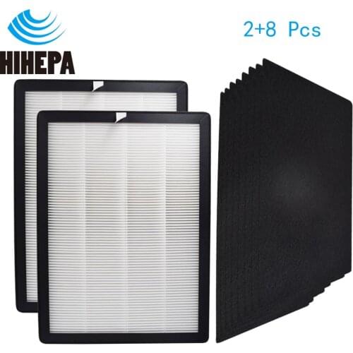 8 Carbon Fiber Pre & 2 HEPA Filters Compatible with VEVA ProHEPA 9000 Air Purifier