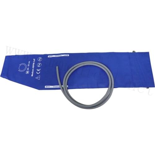 Adult ABPM cuffs , Blue Pu leather material , 24-32cm arm circumference, Single tube ,with D ring, tube 3*7*1300mm