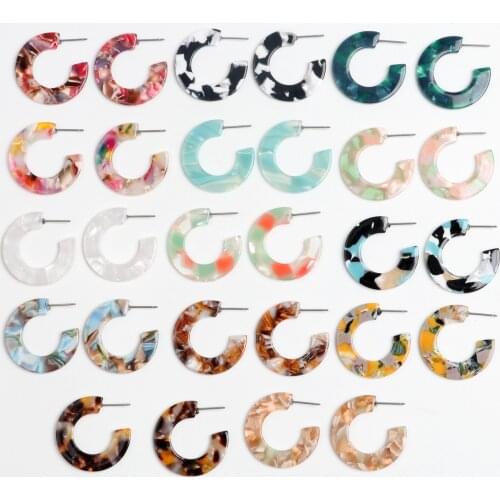 Acetate Tortoise Shell Stud Earrings,Acetate Acrylic Earring Stud,Post Earring,Leopard Prin,Boho,Ohrringe finding,29mm,ACE5030