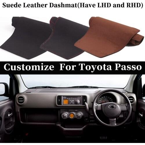 Accessories Car-styling Suede Leather Dashmat Dashboard Cover Dash Mat Carpet For Toyota Passo 2011 2012 2013 2014 2015 RHD