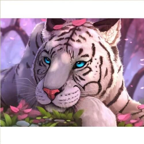 Full square/round Drill 5d cartoon tiger Diamond Embroidery animal DIY Diamond Painting Cross Stitch kit kids room decor