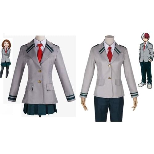 Anime Boku no Hero Academia My Hero Academia School Uniform Midoriya Izuku Bakugou Katsuki Ochaco Uraraka Cosplay Costume Sets