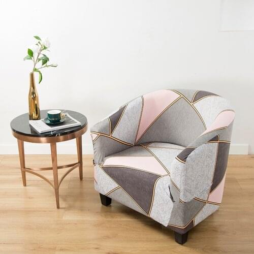 Club Armchair Covers Stretch Spandex Removable Geometric Slipcover Sofa Cover Furniture Protector for Living Room Couch Covers