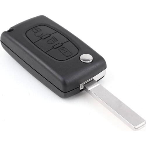 Car Key Shell Flip Remote Key Case Buttons Lock unlock light 3 Buttons for CITROEN Peugeot C2 C3 C4 C5 C6 C8