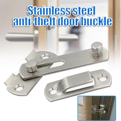 Door Hasp Latch Anti Theft Lock Door Chain Stainless Steel Safety Door Gate Latches For Home ALI88