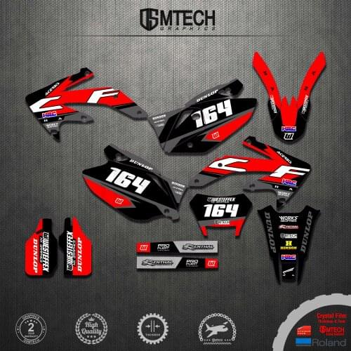 DSMTECH Motorcycle Stickers Decals Backgrounds For HONDA 2005-2007 2008 2009 2010 2011 2012 2013 2014 2015 2016-2018 CRF450X
