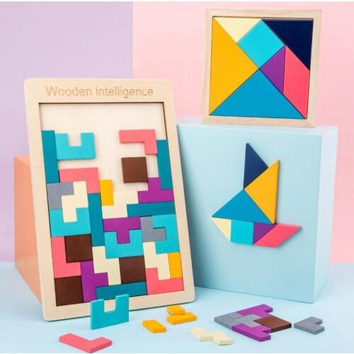 Puzzles Magic Tangram educational Game lol Hobby child Jigsaw Tetris Cubes Puzzles kids toy children boys girls