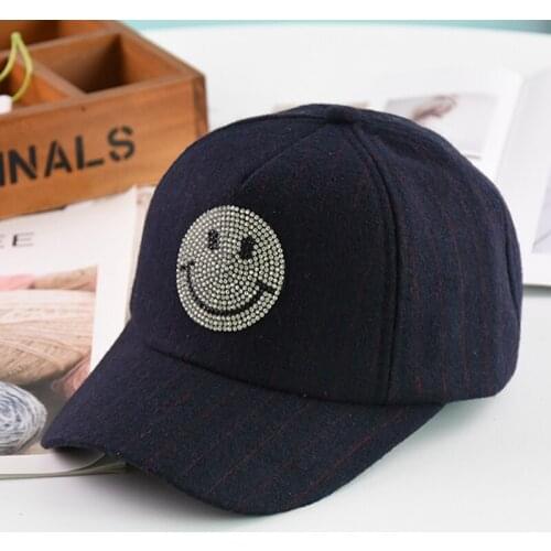 HPBBKD Fashion Children Baseball Cap Baby kids smile face Sun Hat Girls snapback Caps Boys Hip Hop Caps for 2-6 years old GH642