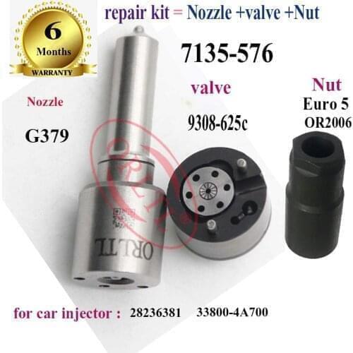 Overhaul repair Kits ( (7135-576 ) NOZZLE H379 G379 INJECTOR VALVE 9308-625C Nut for 8229873, 33800-4A710 33800 4A710