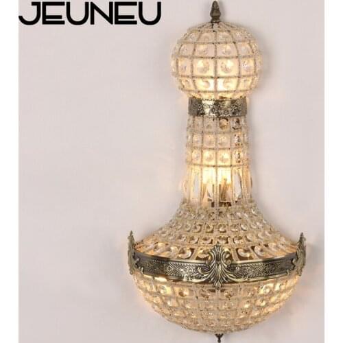 Royal Luxury Modern Crystal Interior Wall Lamp LED Creative Lamp Bedroom Bedside Living Room Corridor Bar Decorative Wall Lights