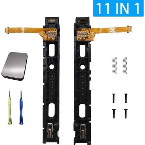 Left/Right Slider with Flex Cable Fix Replacement Part for Nintendo Switch R/L Rail NS Joy-Con Console