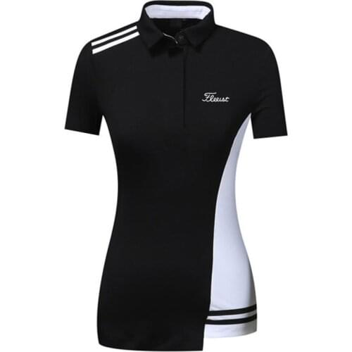 Hot Golf Clothing Ladies Short-sleeved T-shirt Quick-drying Breathable Wicking Casual Polo Shirt Quick Dry