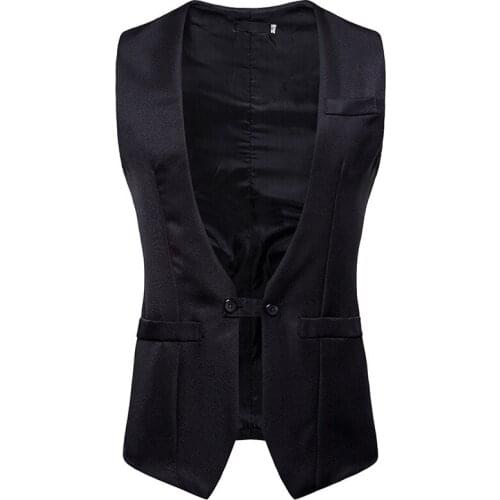 Mens Slim Fit Double Breasted Suit Vest 2020 Autumn New Sleeveless Vest Waistcoat Men Wedding Groom Tuxedo Vests Chaleco Hombre