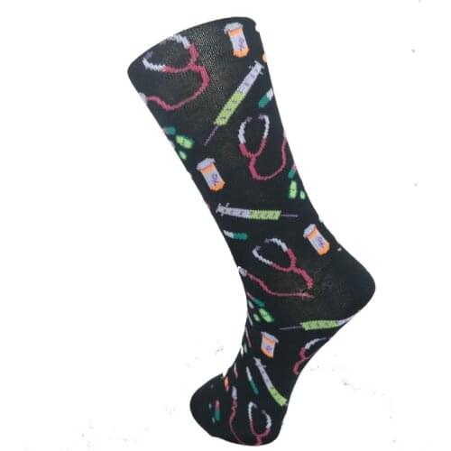 New Men Socks Cotton Funny Hospital Appliances Happy Socks Breathable And Sweat-Absorbing Novelty Casual Dressing Socks