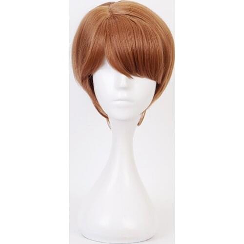 Kristoff Cosplay Wig 30cm Short Straight Heat Resistant Synthetic Hair Party Male Men Adult Wig+Free Cap