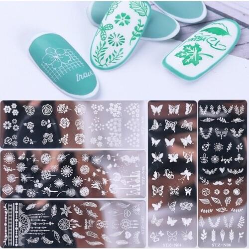 Nail Stamping Plates Line Pictures Nail Art Plate Stainless Steel Design Stamp Template for Printing Stencil Tools