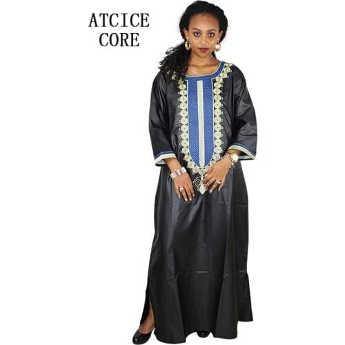 Soft material dashiki dress african dresses for woman embroidery design dress without scarf LA029