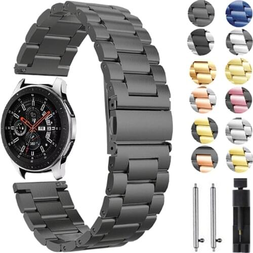Stainless Steel Strap For Samsung Galaxy Watch 42/46mm Active 2 3 41/45mm Band Bracelet for Gear Sport/S2 S3 20mm 22mm WristBand