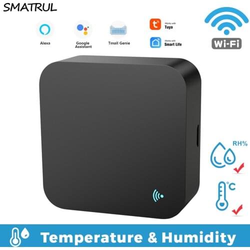 SMATRUL Tuya Wifi Smart IR Remote Control Universal Temperature Humidity Sensor For Air Conditioner Fan TV DVD Alexa Google Home