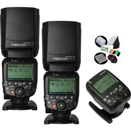2x YONGNUO Speedlite YN600EX-RT II + YN-E3-RT Transmitter GN60 TTL 2.4G HSS 1/8000s Flash Light for DSLR Canon 600EX-RT ST-E3-RT