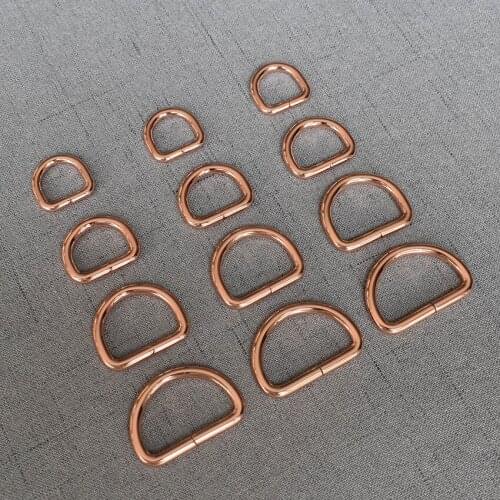 50 Pcs/Lot 15mm 20mm 25mm 32mm Metal High Quality Chain D Ring Buckle Hand Bag Purse Strap Belt Dog Collar Clasp DIY Heavy DR4m