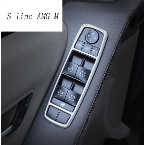 Car styling Window Control Switch Button Decoration Internal Stickers Cover Trim for Mercedes Benz R Class W251 R300 320 350 400