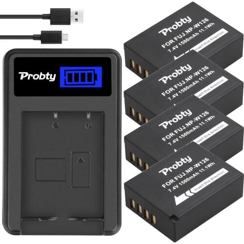 NP-W126 Battery + charger for Fujifilm HS50EXR X-T20 T10 X100F H1X-A5 X-A3 A1 E1 FinePix HS30EXR HS33EXR HS35EXR HS50EXR