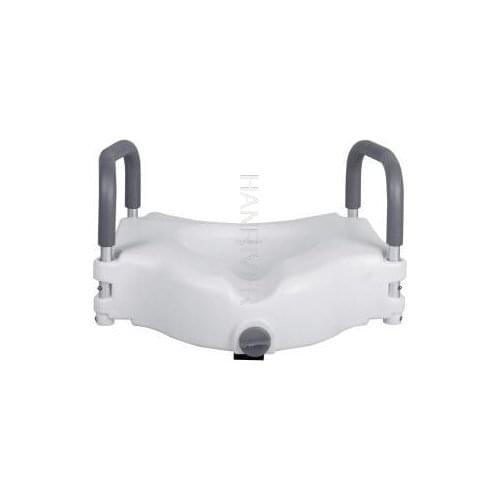 Portable Elevated Riser with Padded Handles - Toilet Seat Lifter for Bathroom Safety - Assists Disabled, Elderly or Handicapped