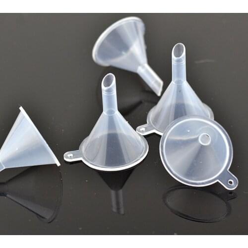 100pcs/lot Empty Bottle Packing Tool For Travel Plastic Mini Small Funnels For Perfume Liquid Essential Oil Splitter