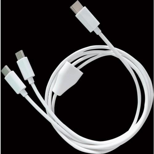 1meter type c to 2 type c charge cable power 2 phones with type c ports