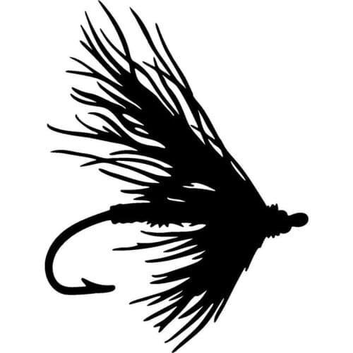 10.2*13.7CM Marine Fish Vinyl Decals Classic Cartoon Animal Stickers Car Styling Accessories Black/Silver C6-0690