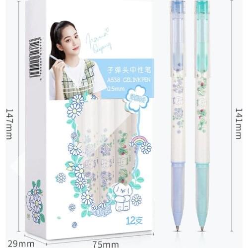 12pcs gel pencil 0.7 all for school pens gel pencil set cool pens for school roller ball pens Stationery wholesale