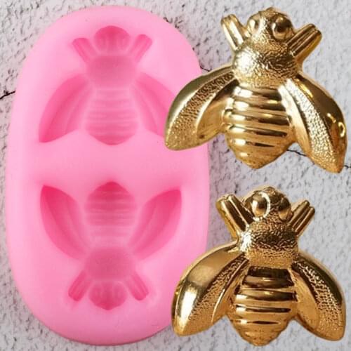 3D Bees Silicone Molds Candy Polymer Clay Chocolate Jelly Mould DIY Baking Party Cupcake Topper Fondant Cake Decorating Tools
