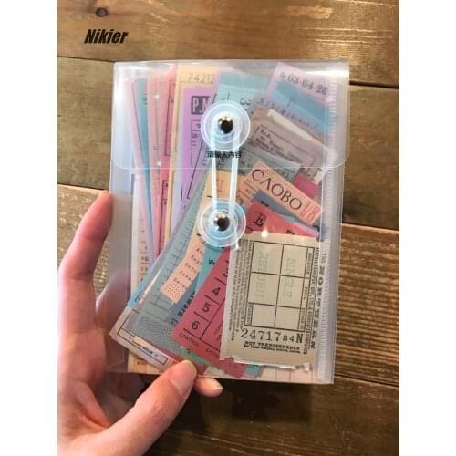 Nikier 68 PCS Vintage Travel Ticket Decorative Stickers Daily Planner Label Photo Album DIY Scrapbooking JUNKJOURNAL Stationery
