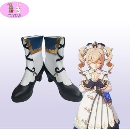 COSTARGenshin Impact Barbara Cosplay Shoes Boots Halloween Carnival Cosplay Costume Accessories women High heels boots