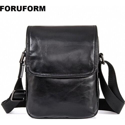 Business Men Genuine Leather Bag Natural Cowskin Men Messenger Bag Vintage Vertical Mens Cowhide Shoulder Crossbody Bag LI-2021