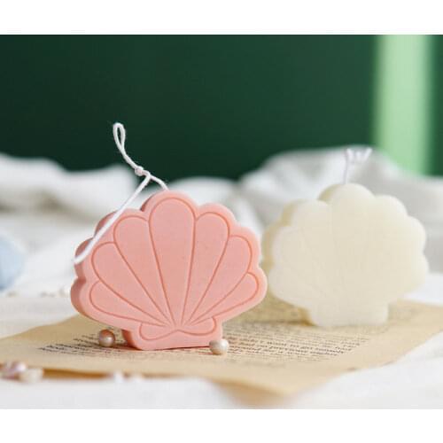 DIY Geometric Shell Mold Handmade Scented Candles Ornaments Decoration Silicone Molds for Crafts 3D Soap Candle Making Resin New