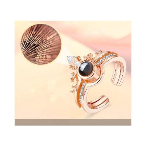 New fashion100 languages I love you projection ring For Women girl Accessories jewelry wholesale