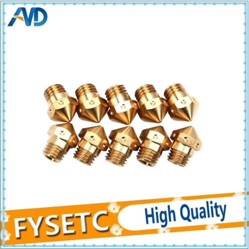 50pcs Brass MK10 Nozzle For Hotend Kit Mk10 Brass Nozzle M7 3D Printer Kit For Makerbot 3D Printer Parts
