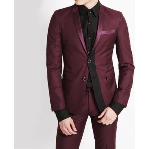 Best Mens Suits Slim Fit Tuxedo Fashion Dress Groomsman Bridegroom Men Blazer Groom (jacket+pants) mens suits