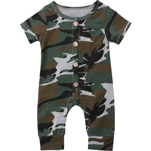 Toddler Newborn Baby Boy Clothes Romper Childrens Clothing Sets Camo Print Short Sleeve Rompers Jumpsuit Outfit Baby Summer