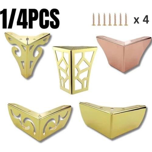 1/4PCS Metal Light Luxury European And American Furniture Cabinet Leg Sofa Foot Tea Table Heighten Support Foot